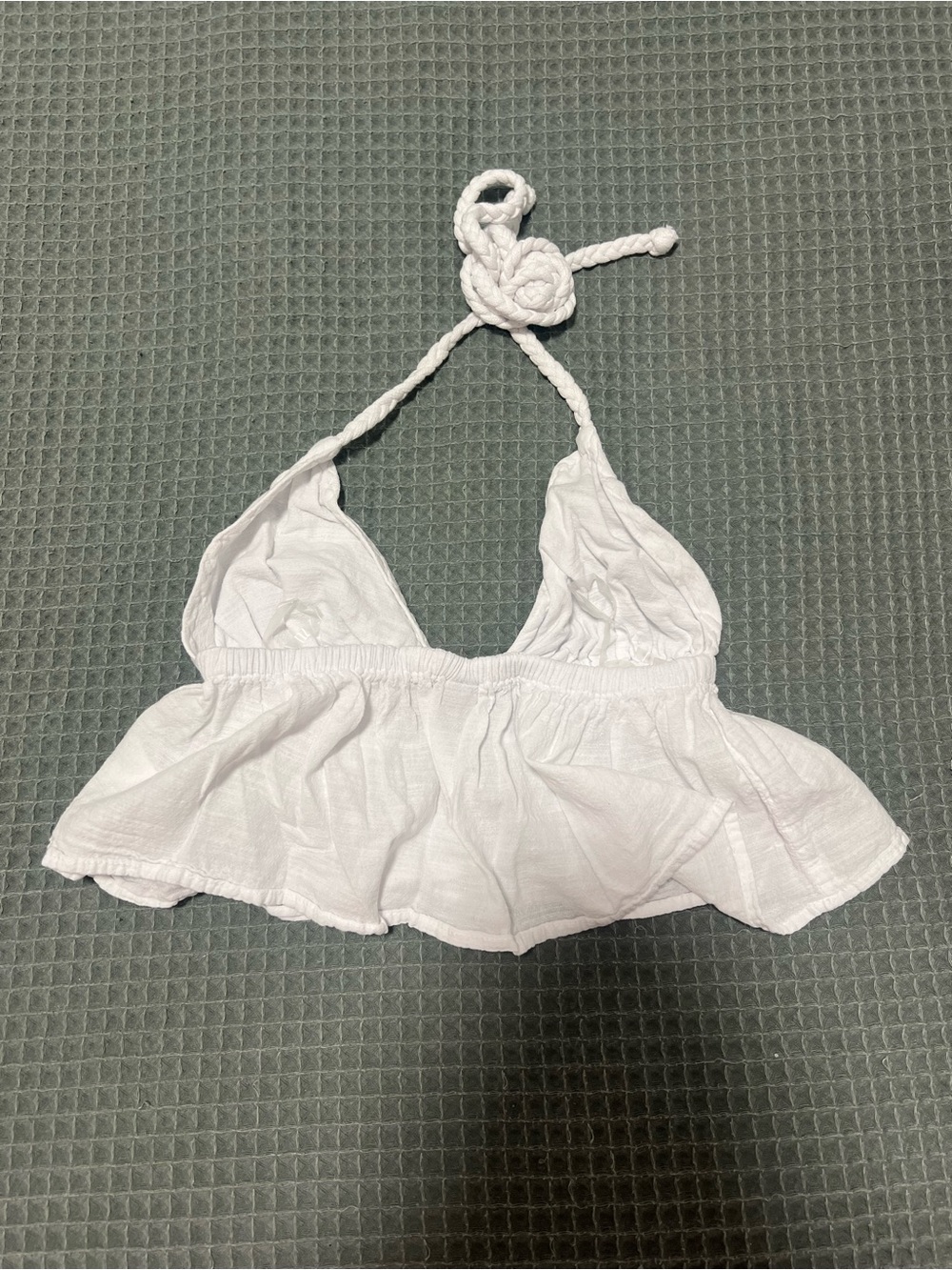 White Wide Leg Drawstring Pants - Lightweight Summer Style - Picture 3 of 6